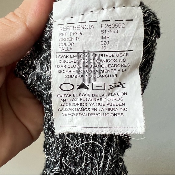 ELA Gray Open Knit Metallic Crew Neck Sweater for Women - Picture 8 of 8